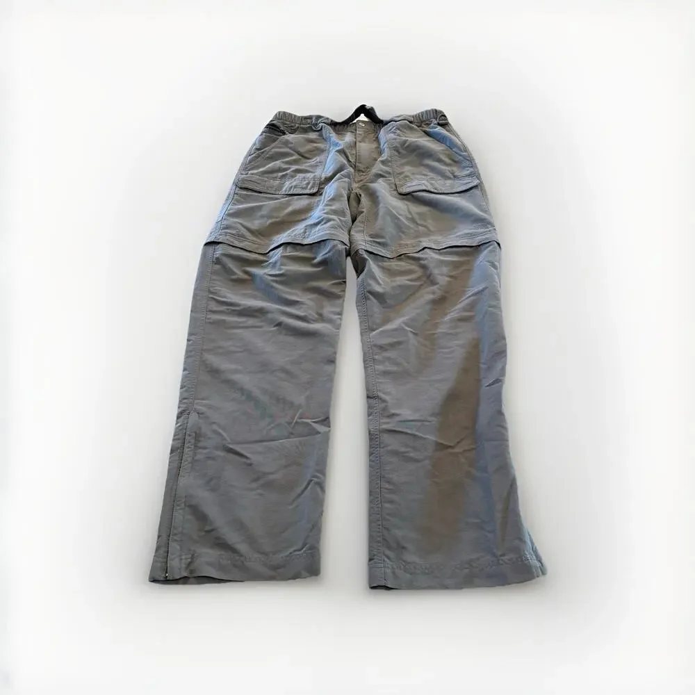 The North Face Mens Gray Cargo Convertible Belted Outdoors Hiking Pants Size XL